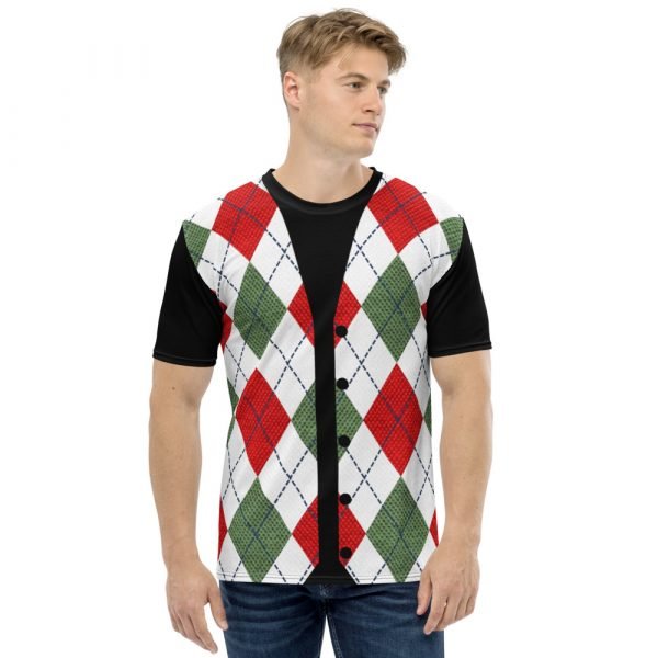 Argyle Vest on Black Tee