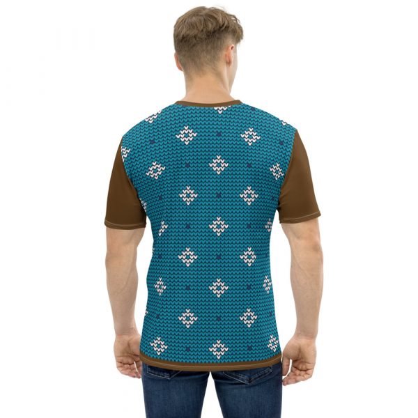 Blue Vest On Brown Tee - Image 4